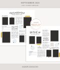 September 2020 Digital Scrapbook Layout Template/Sketch - Sahin Designs