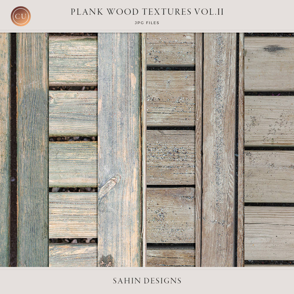 Plank Wood Textures - Sahin Designs CU Digital Scrapbook
