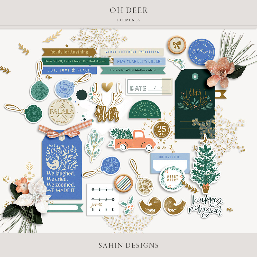 Oh Deer Digital Scrapbook Elements - Sahin Designs