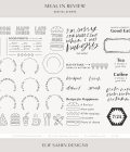 Meal in Review Digital Scrapbook Stamps - Elif Sahin Designs