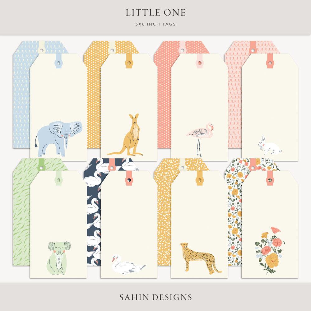 Little One Digital Scrapbook Tags - Sahin Designs
