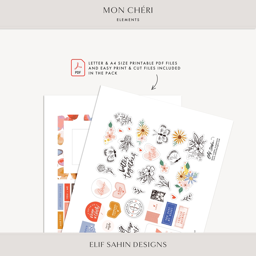 Mon Chéri Digital Scrapbook Elements - Sahin Designs