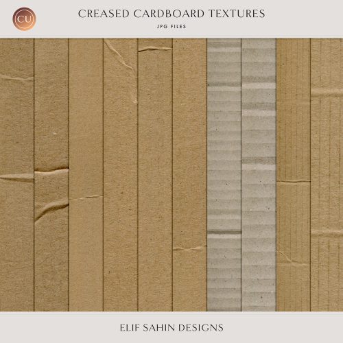 Creased Cardboard Textures - Sahin Designs - CU Digital Scrapbook