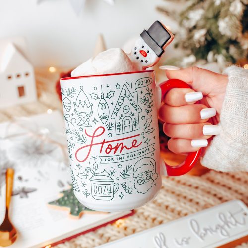 15oz. Icon Printed Holiday Mug | Elif Sahin Designs | Christmas Mug