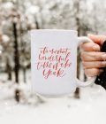 15oz. Hand Lettered Holiday Mug | Elif Sahin Designs | Joy Christmas Mug