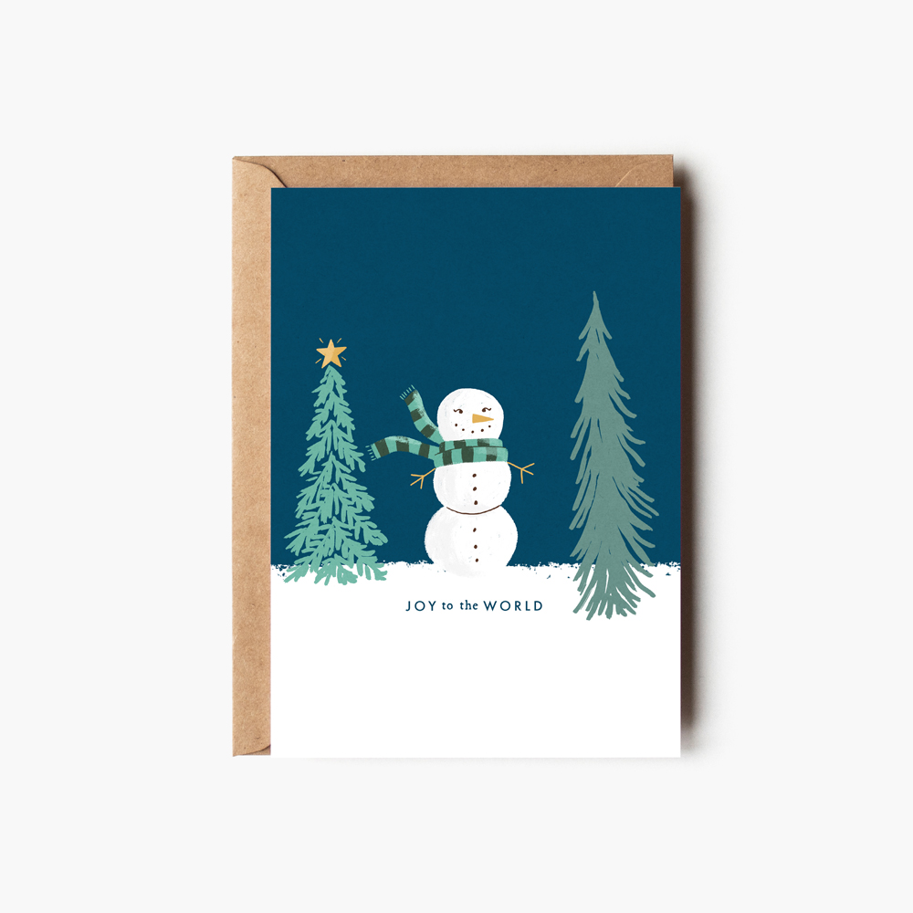 Snowman Greeting Card | Elif Sahin Designs | Christmas Greeting Card