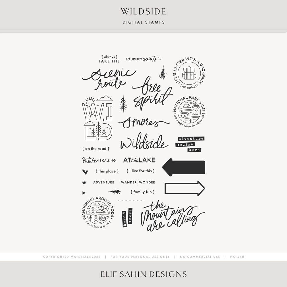 Wildside Digital Scrapbook Stamps - Sahin Designs