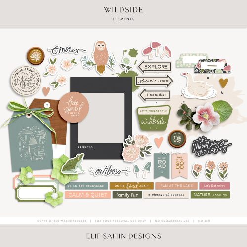 Wildside Digital Scrapbook Elements - Elif Sahin Designs
