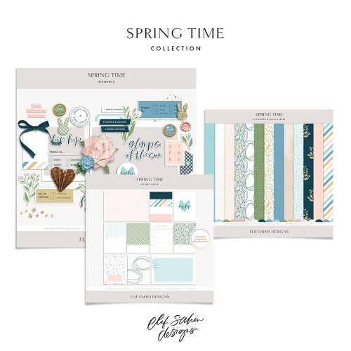 Spring Time Digital Scrapbook Collection - Elif Sahin Designs
